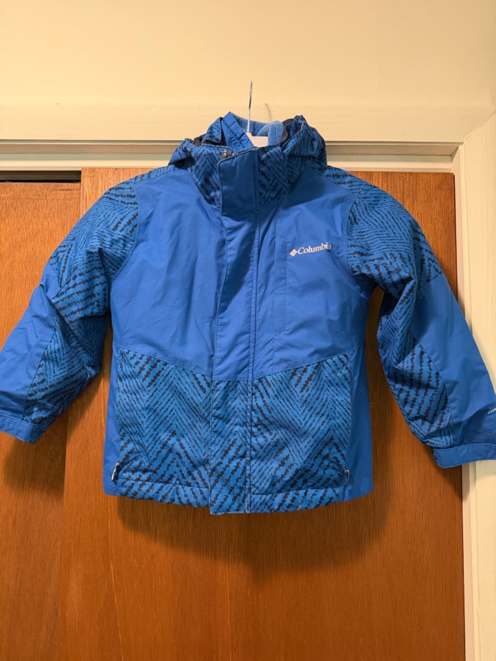 Columbia Blue Patterned Kids' Hooded Jacket